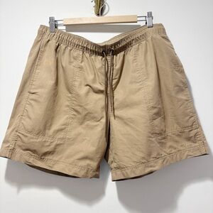 Filson Green River Khaki Shorts Size Large Elastic Waistband Pockets Outdoor